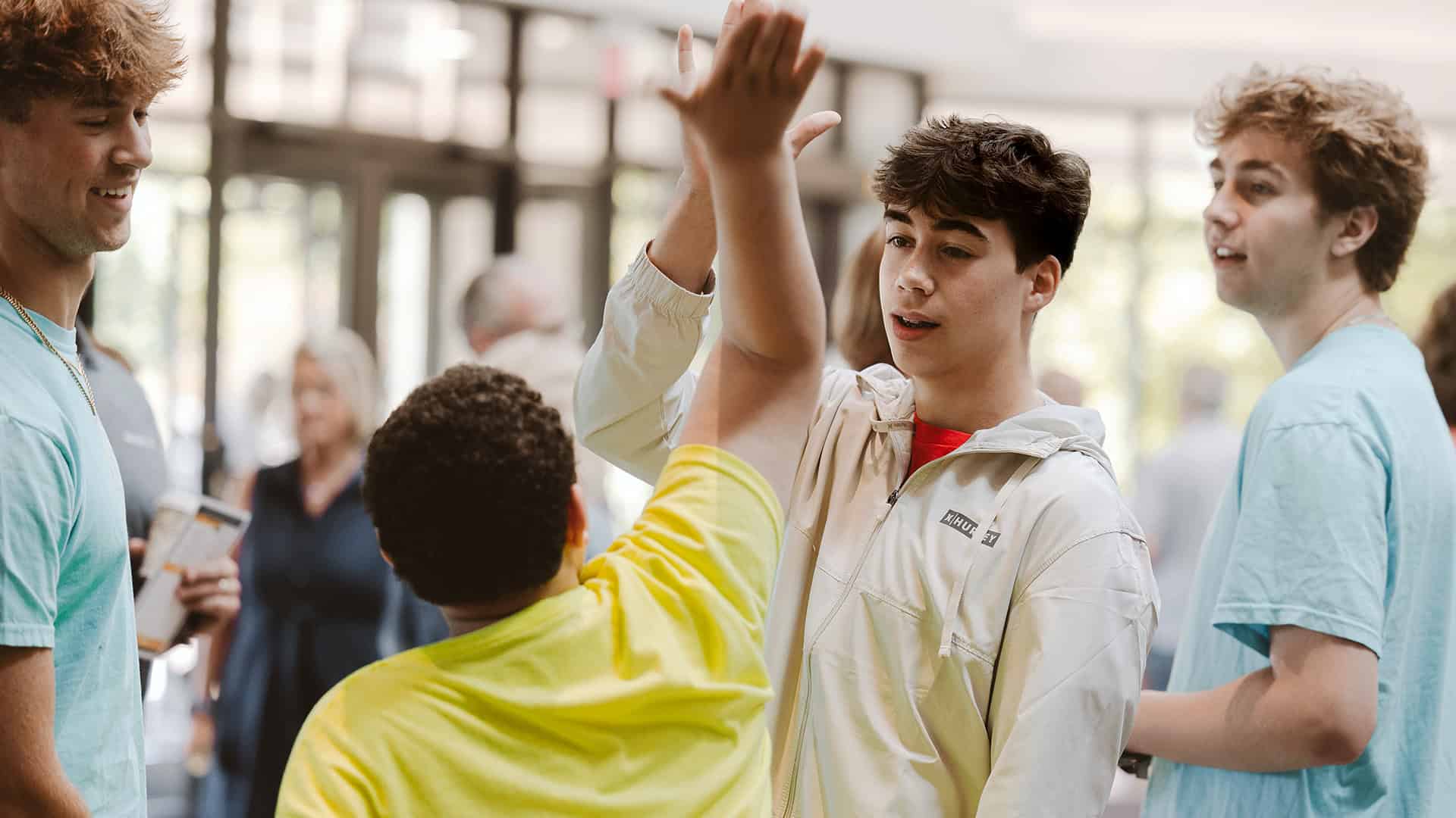 Student Ministry leaders and students at a Wexford campus weekly gathering