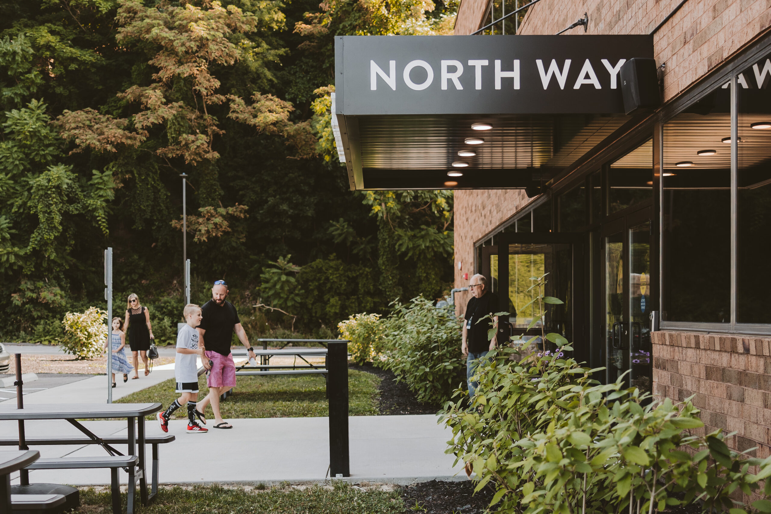 Image of people entering North Way Sewickley Valley