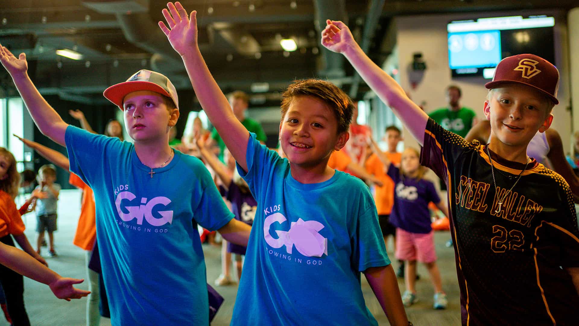 Young boys at City's KidsGiG