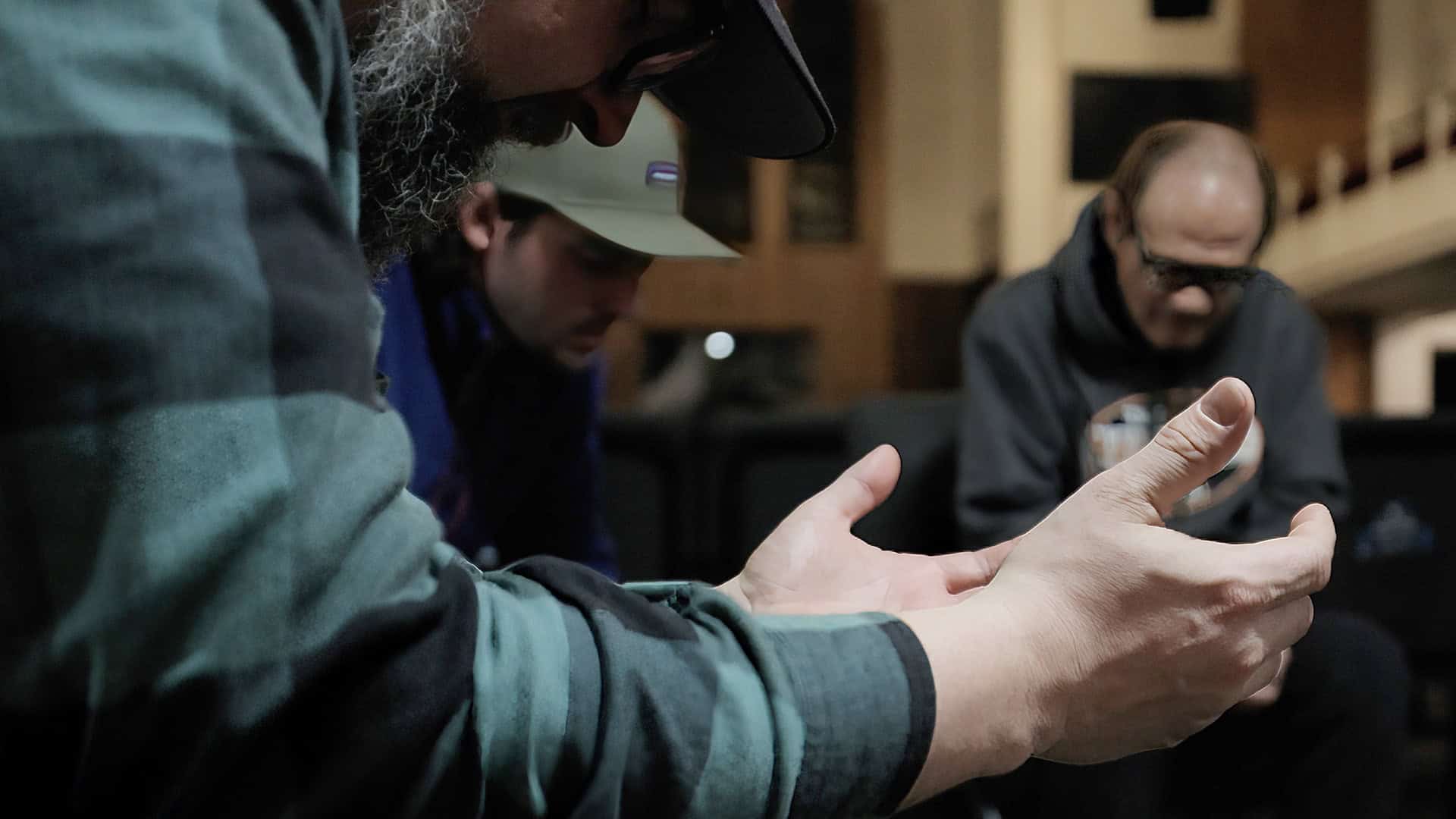 Men praying together