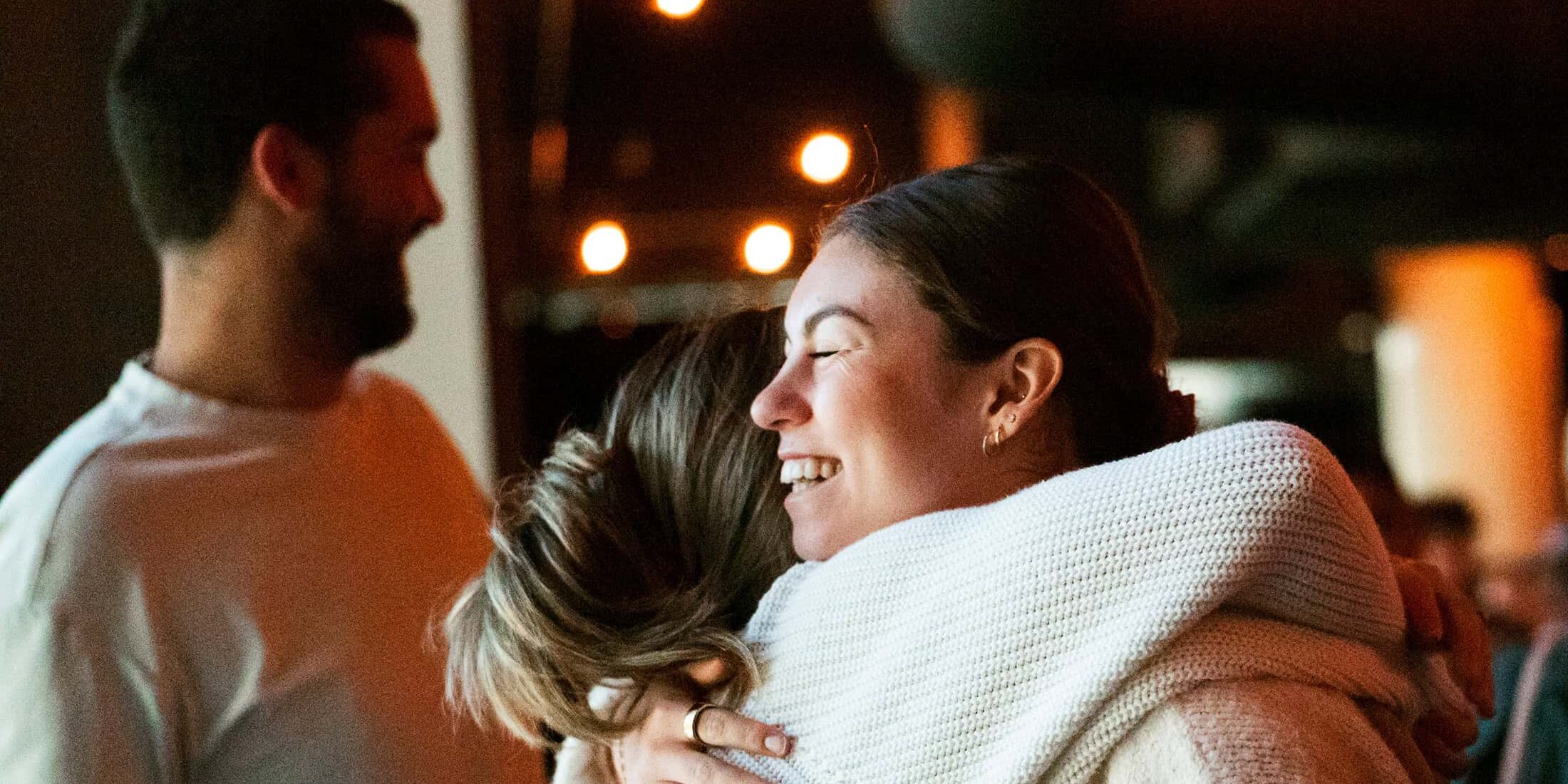 Pittsburgh college students gathering at North Way City, a church in Oakland, PA.