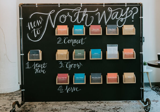 Image of information center at a church in Oakland