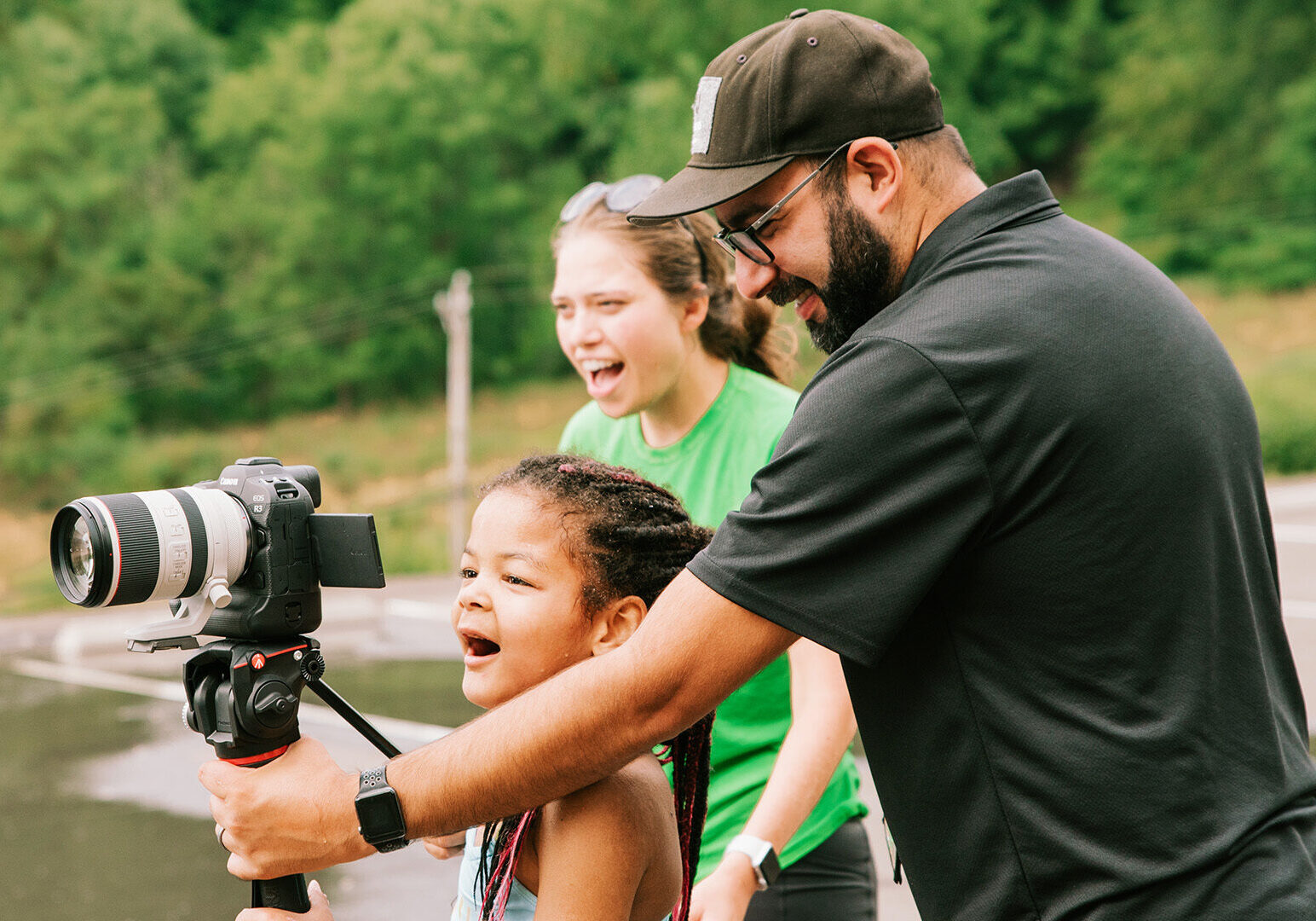 An image of a videographer at a church in Sewickley, PA