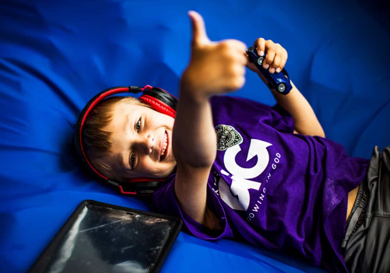 A child at North Way Sewickley Valley's autism playroom